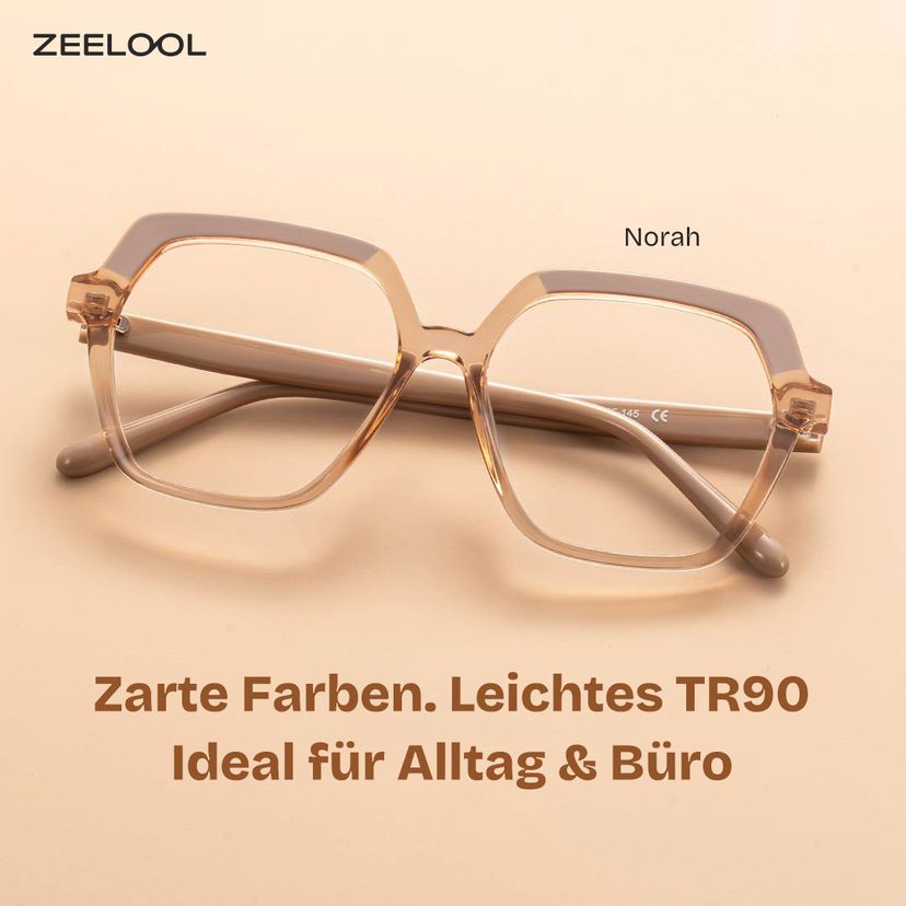 Norah Braun Geometrisch Brille
