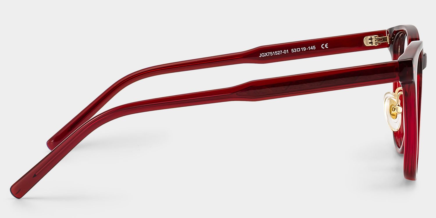 Hailey Rot Quadratisch Brille6