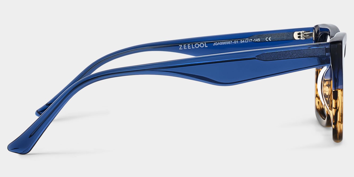 Brookins Blau-Braun Rechteckig Brille3