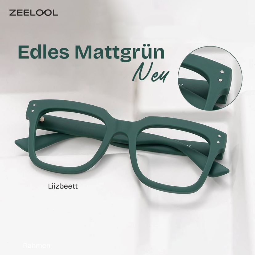 Liizbeett Grün Quadratisch Brille