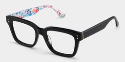 Zinnia Schwarz Rechteckig Brille5