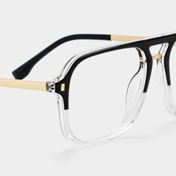 Berkeley Schwarz-Klar Pilot Brille4