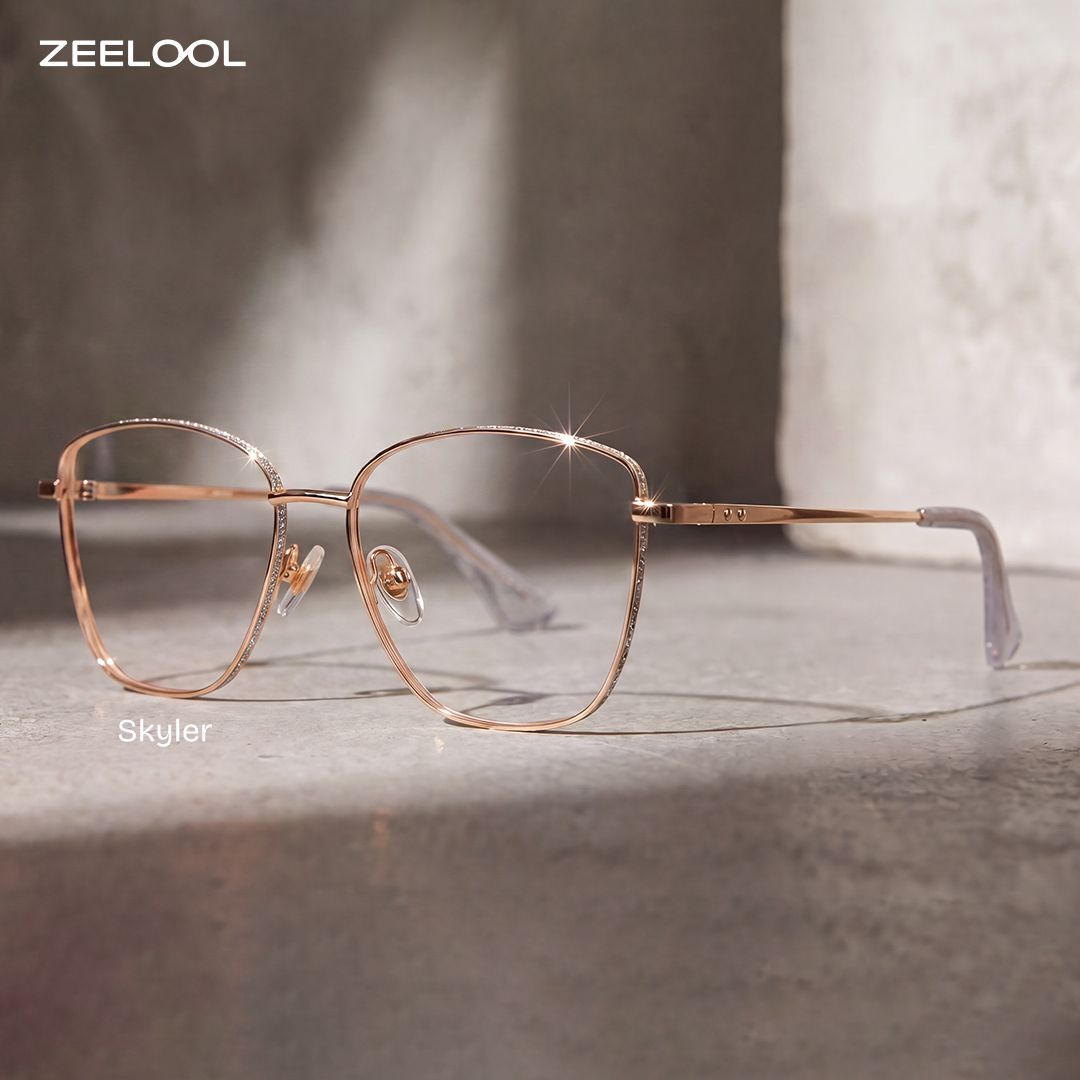 Skyler Rosa-Gold Schmetterling Brille1