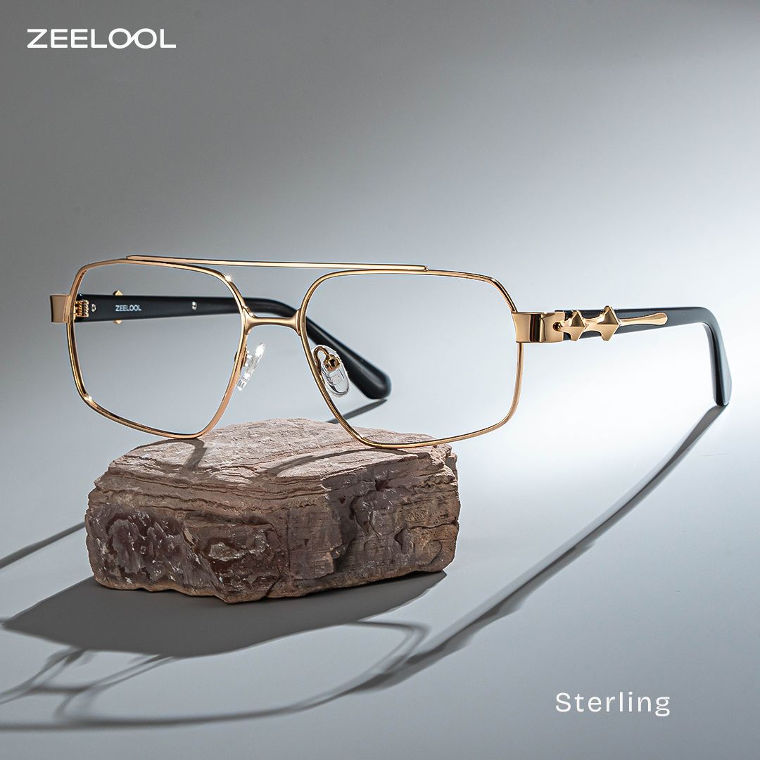 Sterling Gold Pilot Brille0