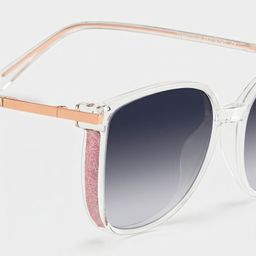 Walden Weiß Quadratisch Sonnenbrille4
