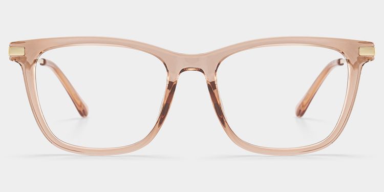 Selena Beige Rechteckig Brille