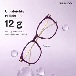 Greene Lila Quadratisch Brille0