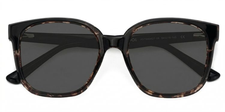 Siner Schwarz-Tortoise Quadratisch Brille