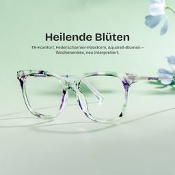 Jacqui Lila-Grün Quadratisch Brille0