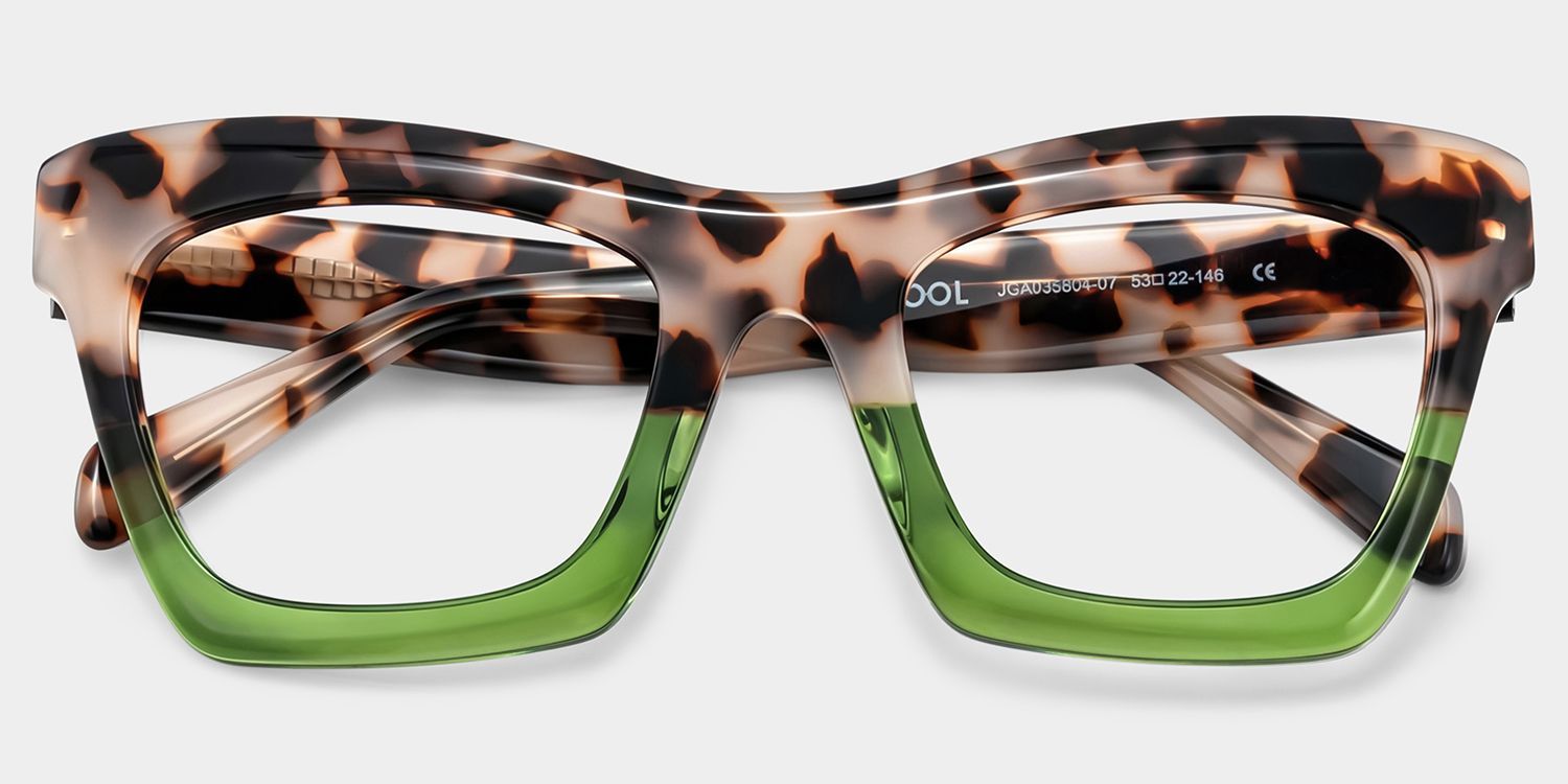 Benitez Grün-Tortoise Quadratisch Brille2