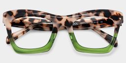 Benitez Grün-Tortoise Quadratisch Brille2