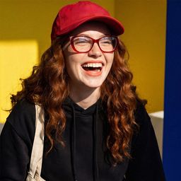 Madeline Rot Cateye Brille8
