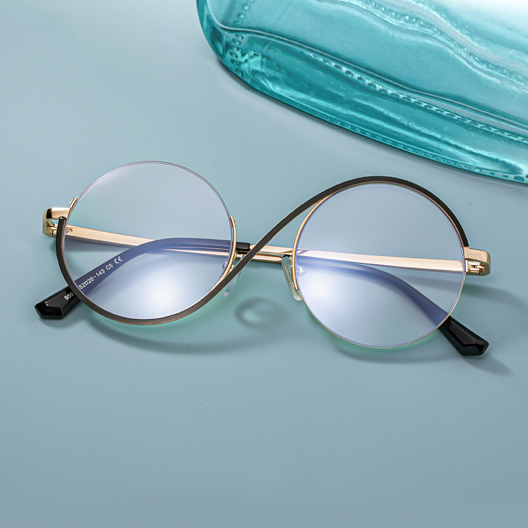 Alina Schwarz Rund Brille0