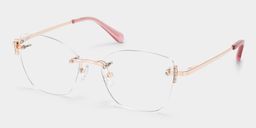 Jaxon Rosa-Gold Rechteckig Brille2
