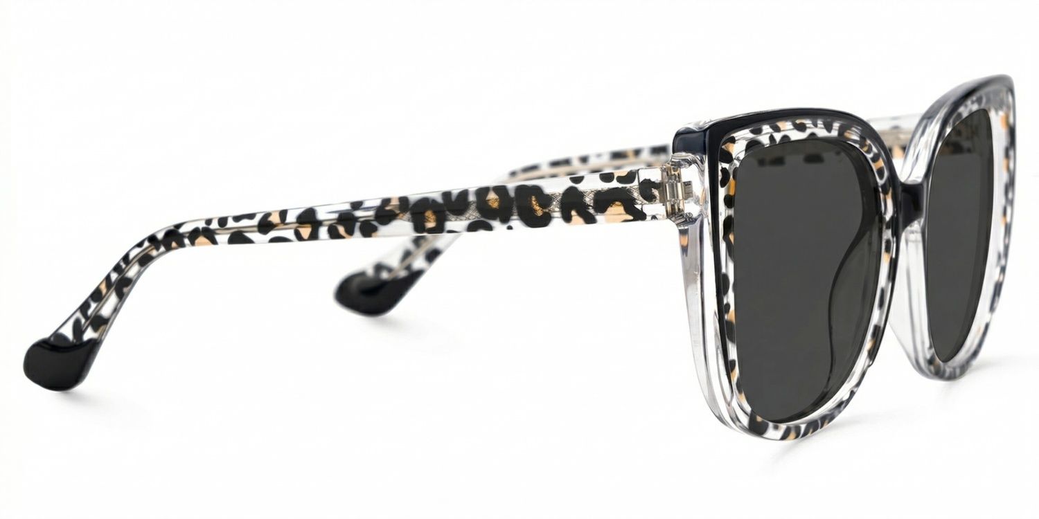 Fenn Schwarz-Tortoise Cateye TR90 Brille2