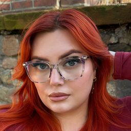Jacqui Lila-Grün Quadratisch Brille9