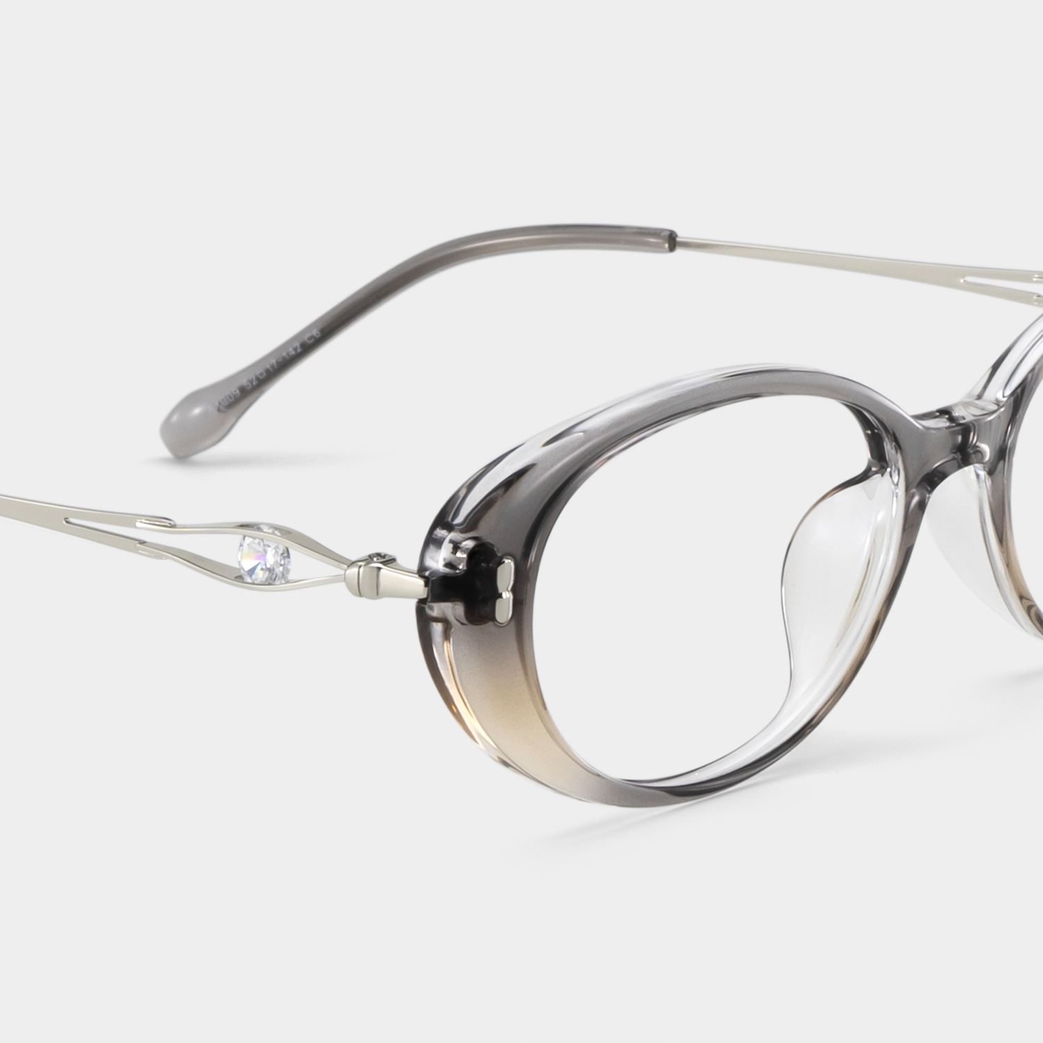 Blaire Grau Oval Brille6