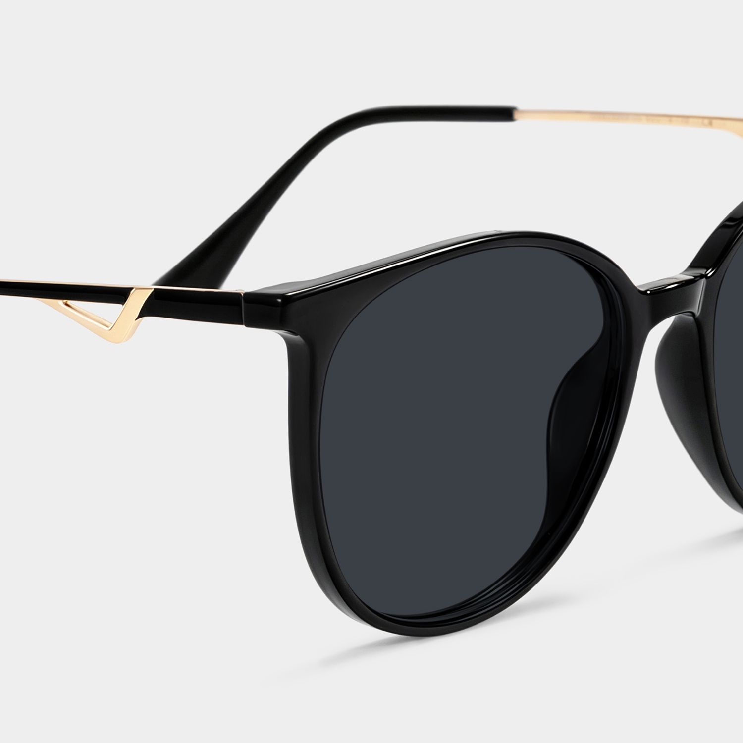 Babbage Round Schwarz Sonnenbrille mit Sehstärke | ZEELOOL4