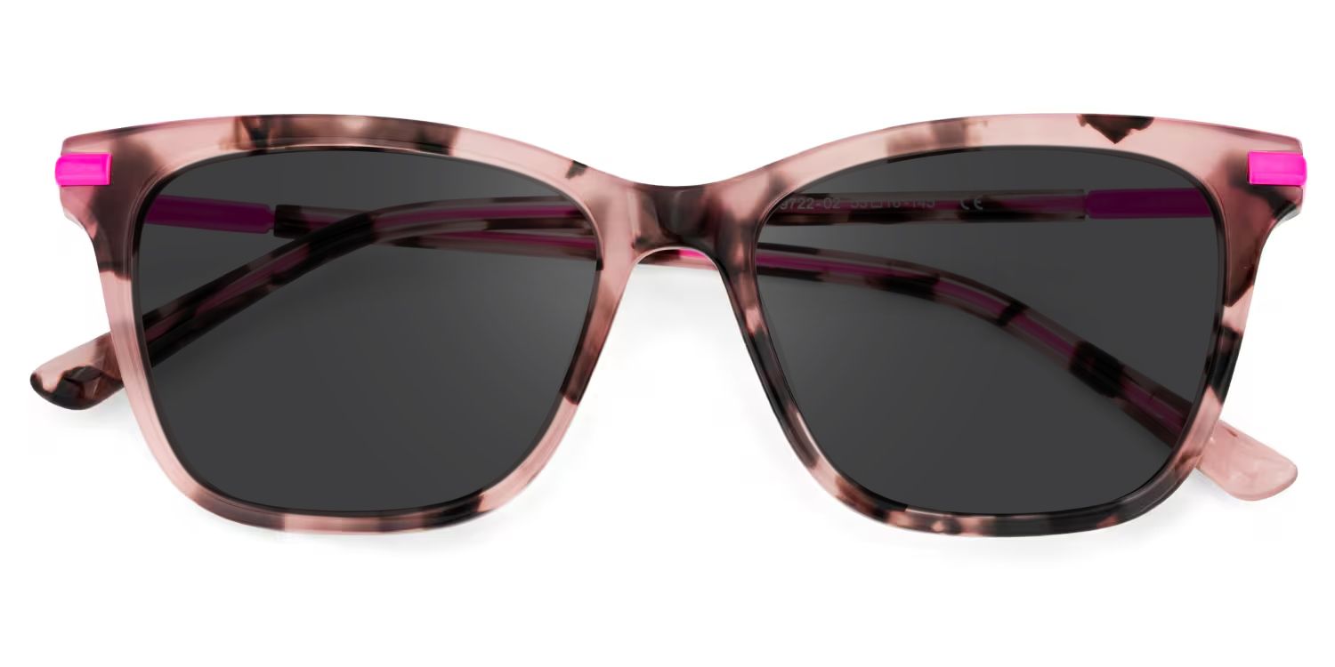 Eliot Rectangle Style in Rosa-Tortoise Sonnenbrille | ZEELOOL1