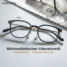 Mira Schwarz Oval Brille0