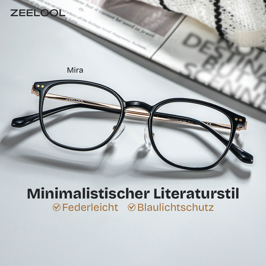 Mira Schwarz Oval Brille