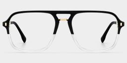 Berkeley Schwarz-Klar Pilot Brille0
