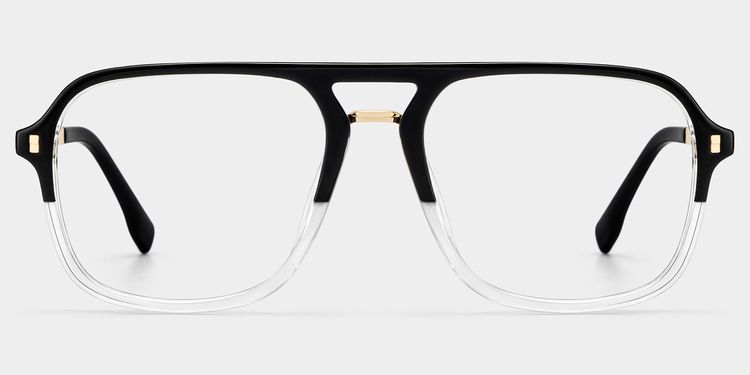 Berkeley Schwarz-Klar Pilot Brille