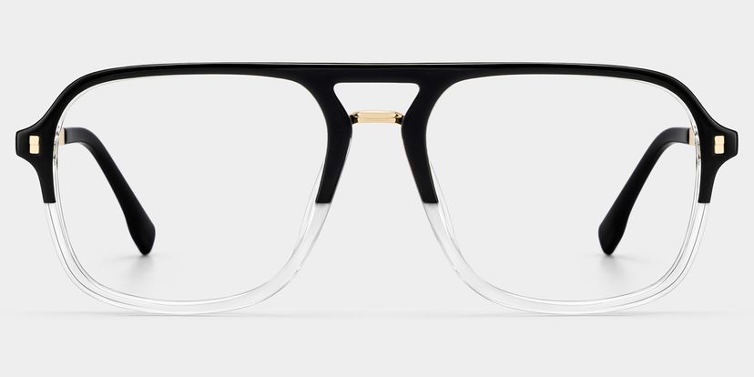 Berkeley Schwarz-Klar Pilot Brille