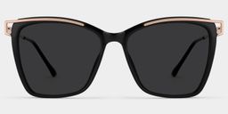 Matia Schwarz Quadratisch Brille0