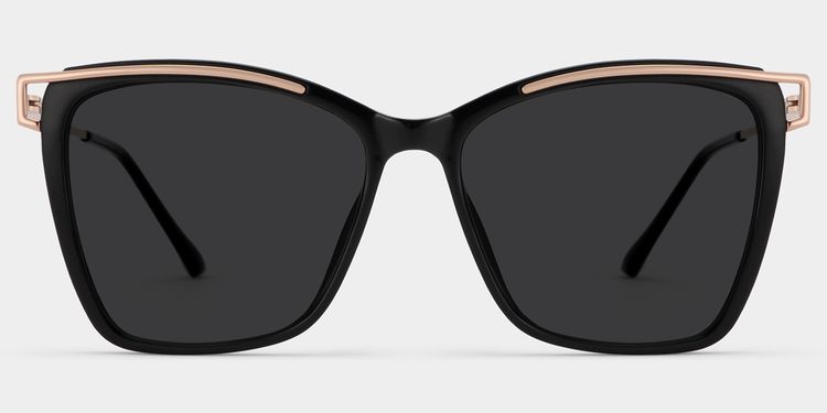 Matia Schwarz Quadratisch Sonnenbrille