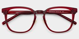 Hailey Rot Quadratisch Brille4