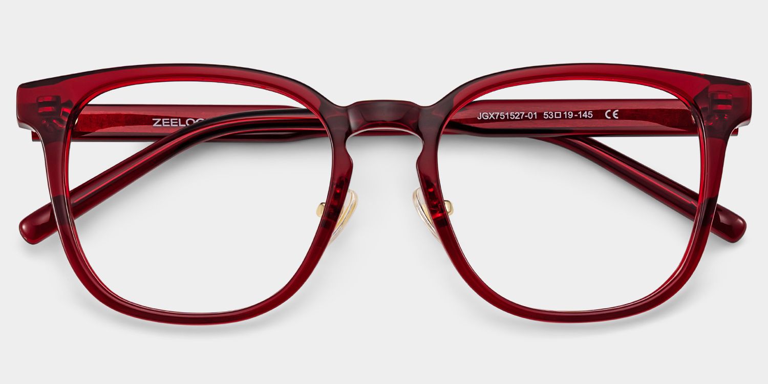 Hailey Rot Quadratisch Brille4