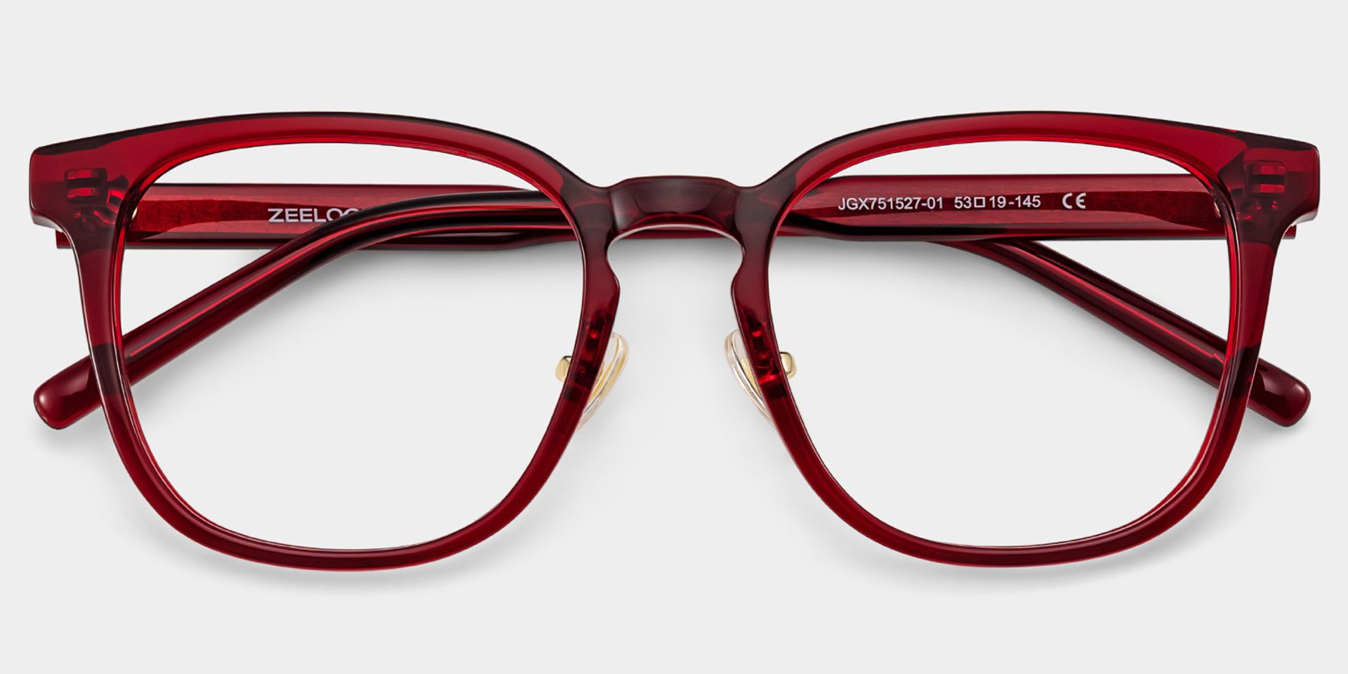 Hailey Rot Quadratisch Brille4