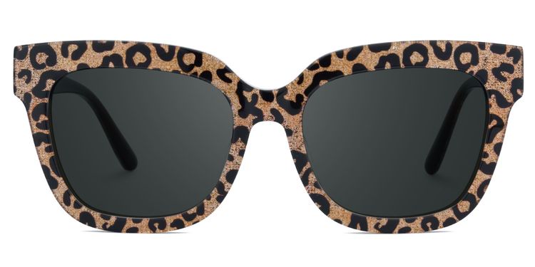 Yaniska Braun-Leo Quadratisch Sonnenbrille