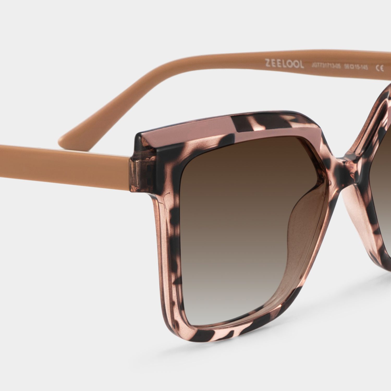 Eboney Square Tortoise Sonnenbrille mit Sehstärke | ZEELOOL4