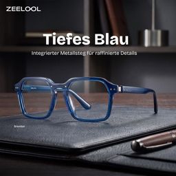 Brendan Blau Geometrisch Brille0