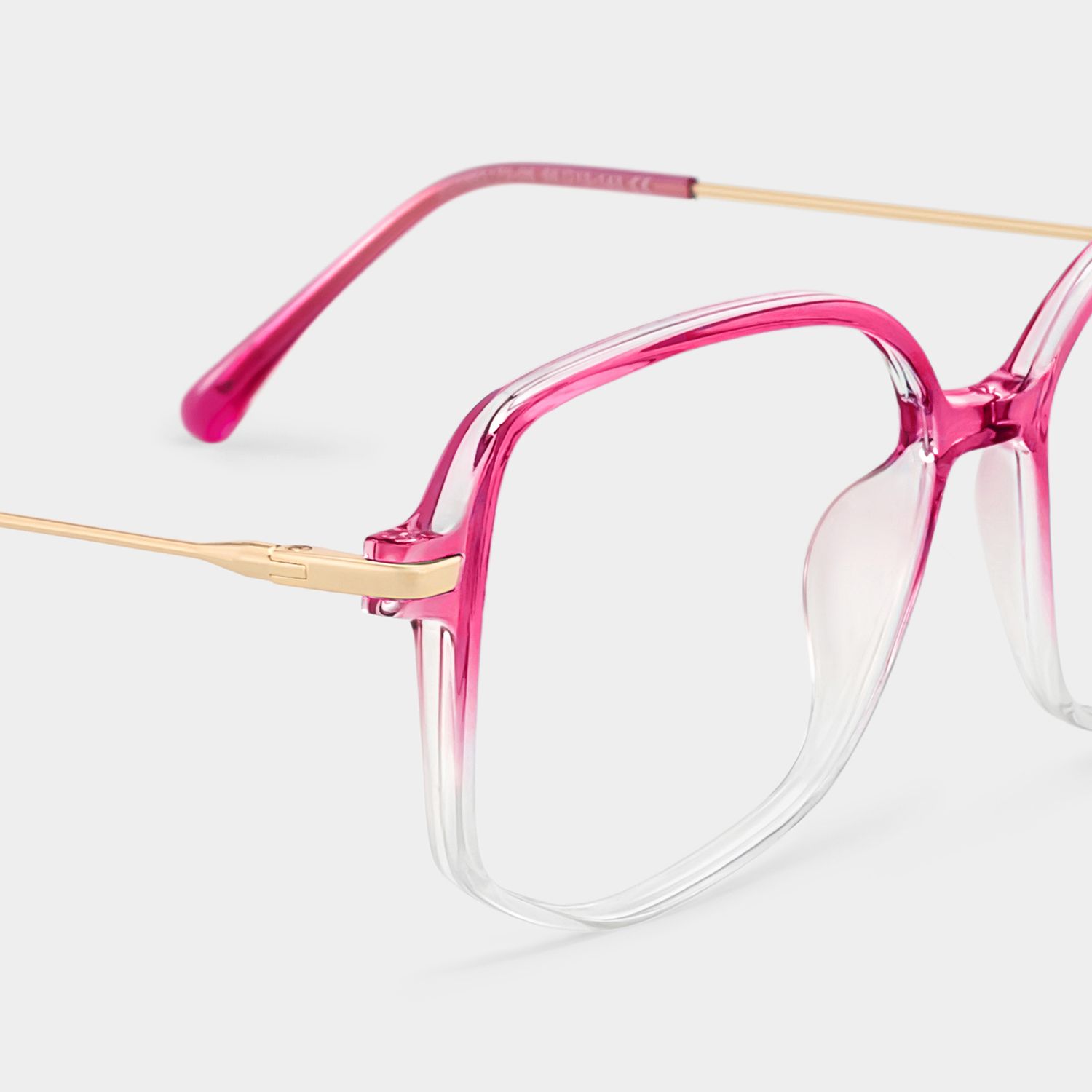 Payton Dunkelrosa Geometrisch Brille4
