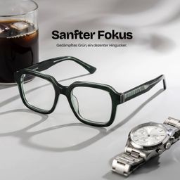 Parker Grün Quadratisch Brille2