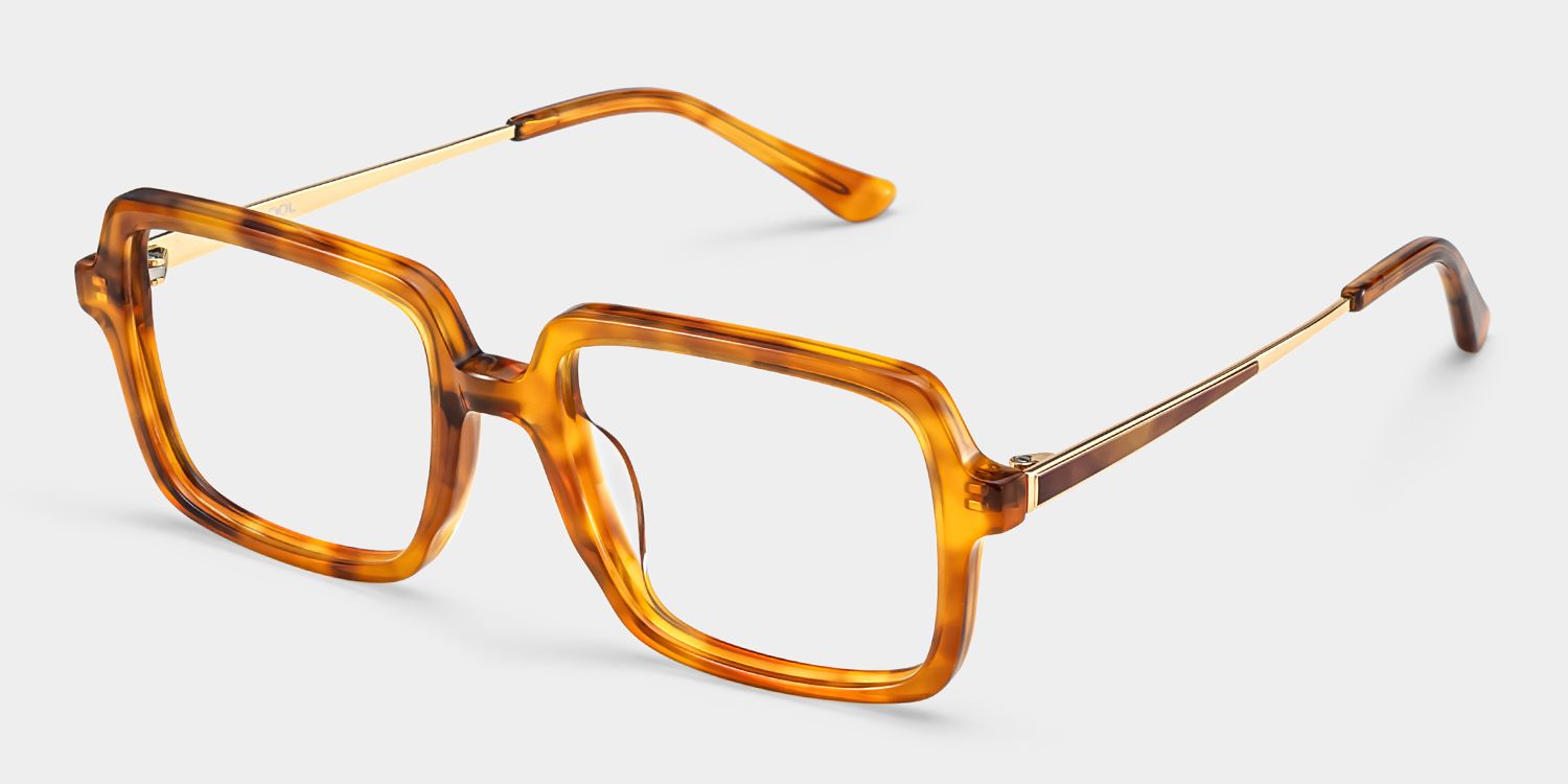 Beatrice Gelb Rechteckig Brille4