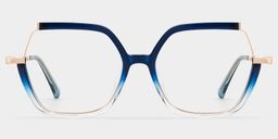Yulisa Blau Quadratisch Brille2