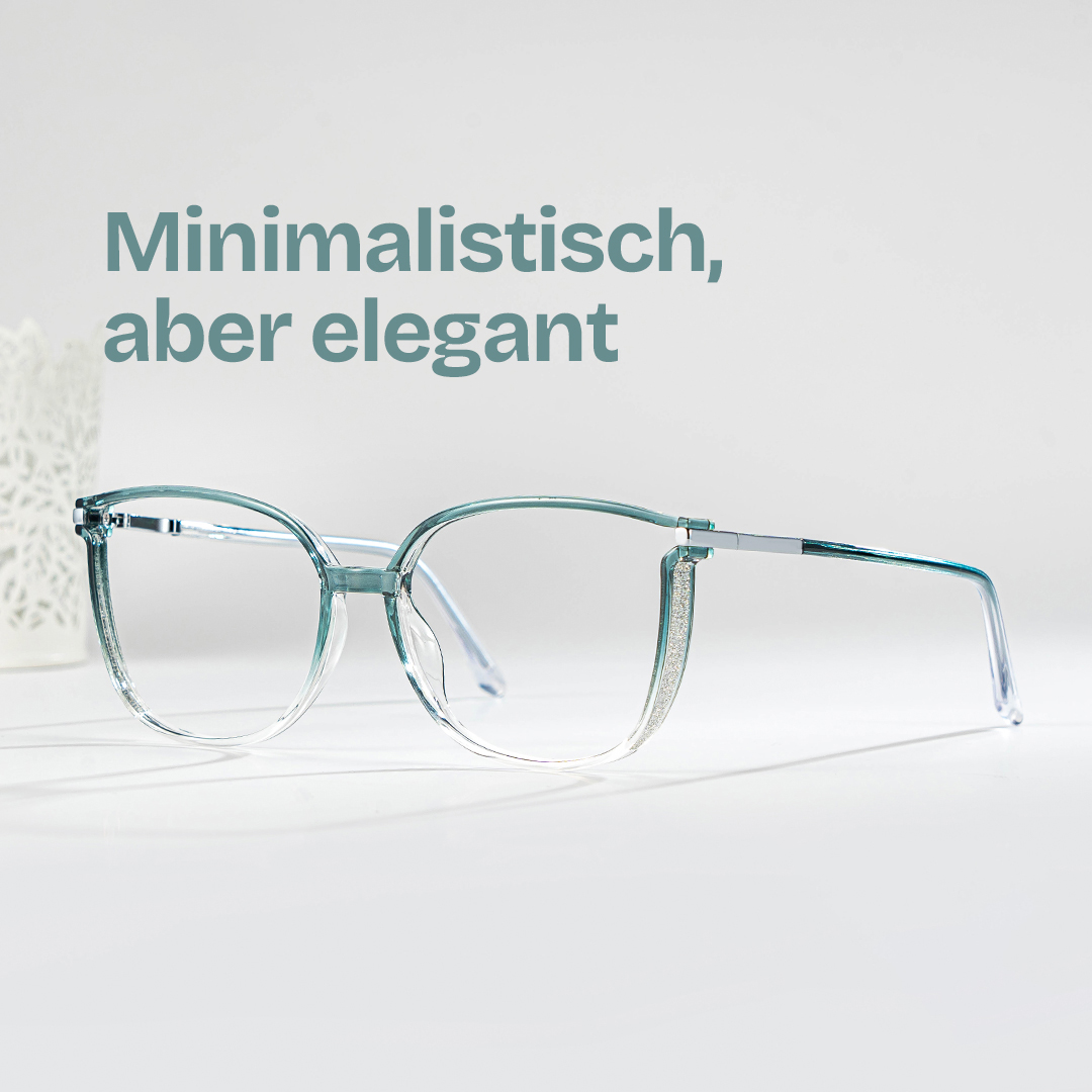 ZEELOOL Walden Graugrün Cateye Brille
