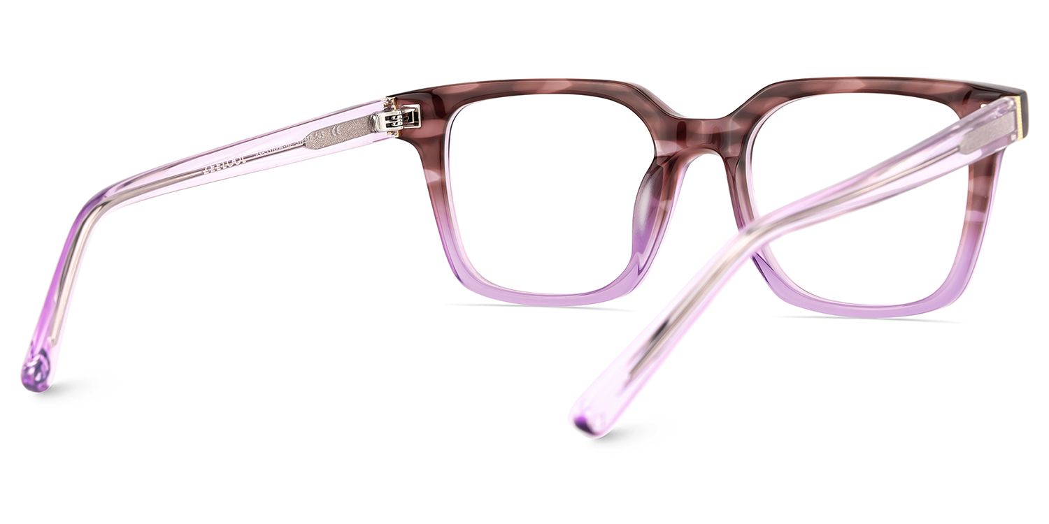 Pagel Lila Quadratisch Brille5