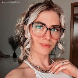 Babbage Schwarz-Lila Rund Brille8