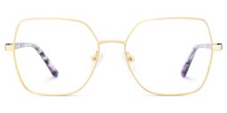 Billie Gold Geometrisch Brille2