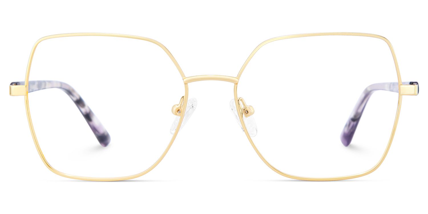 Billie Gold Geometrisch Gemischte-Materialien Brille2