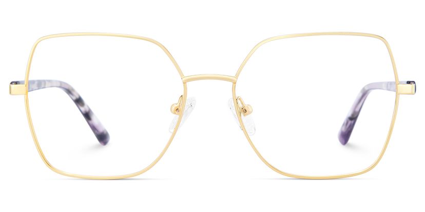 Billie Gold Geometrisch Brille