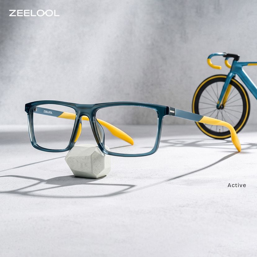 Active Blau-Gelb Rechteckig Brille