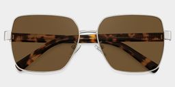 Vita Braun Quadratisch Sonnenbrille1