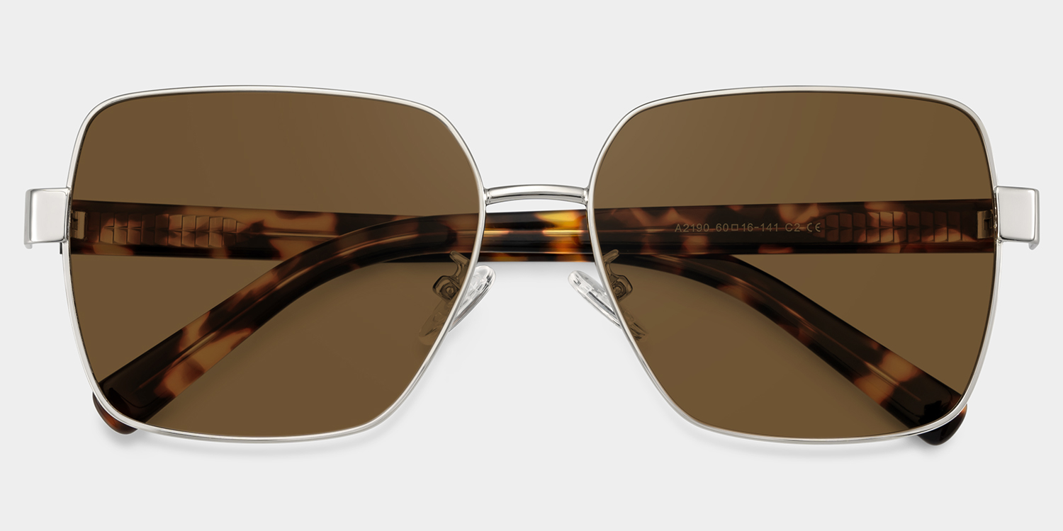 Vita Braun Quadratisch Sonnenbrille1
