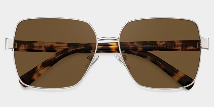 Vita Braun Quadratisch Sonnenbrille
